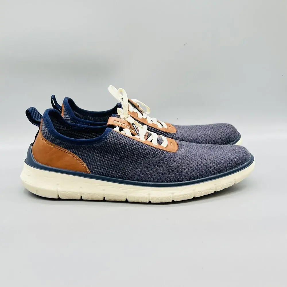 Cole Haan Shoes Mens 11 Blue Knit Zerogrand Low Top Casual Sneakers Comfort